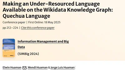 Making an Under-Resourced Language Available on the Wikidata Knowledge Graph: Quechua Language featured image